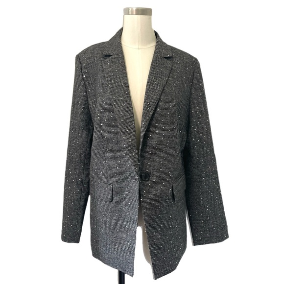 LOFT Jackets & Blazers - Loft NWT Sequin Houndstooth Blazer size 12